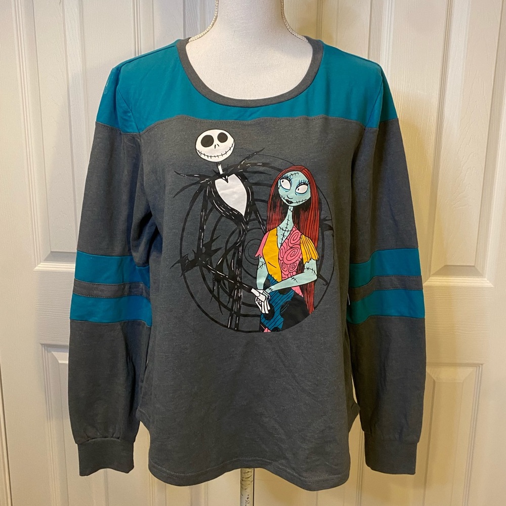 Disney Jack and Sally Nightmare Before Christmas Long Sleeve Top